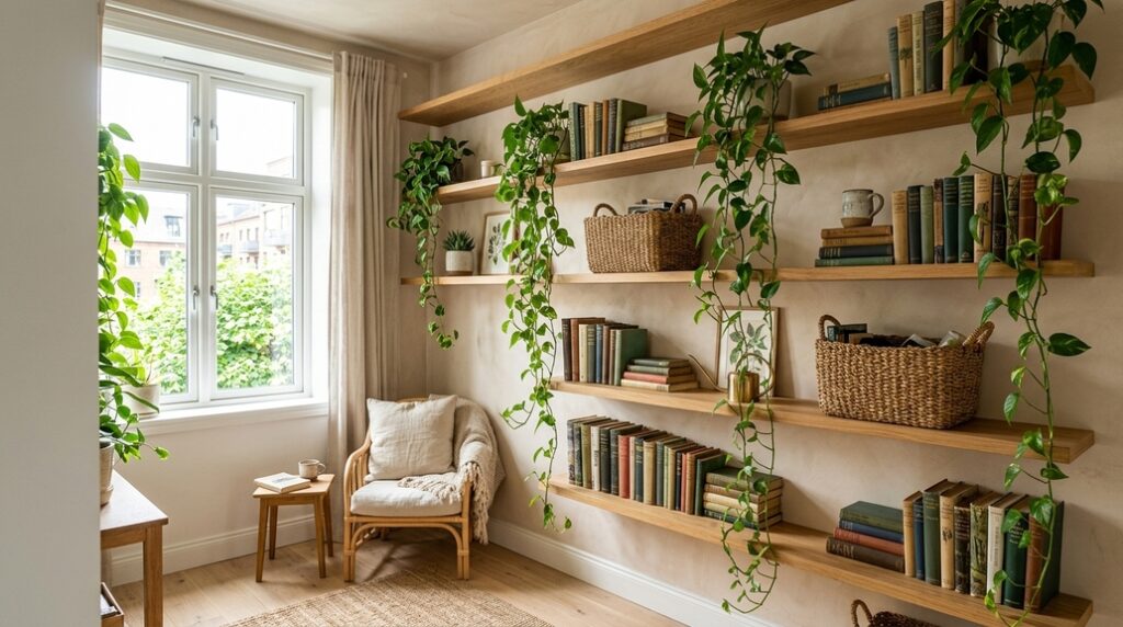 vertical plant shelving small apartment storage